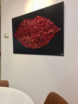 Wanddecoratie Rode Lippen