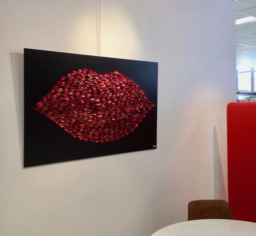 Wanddecoratie Rode Lippen
