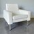 vintage fauteuil met offwhite  boucle stof 