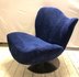 Hoes voor Esprit Wave draaifauteuil met diepblauwe velours stof voor Esprit Wave draaifauteuil