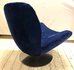 Hoes voor Esprit Wave draaifauteuil met diepblauwe velours stof voor Esprit Wave draaifauteuil